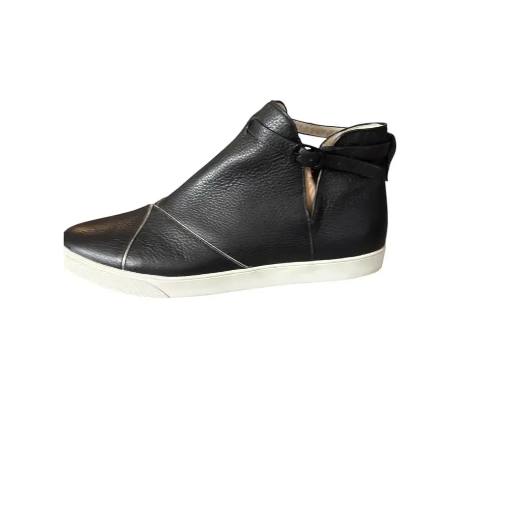 Cocktail Sneakers Black The Outsider Womens Ankle Boot Calfskin Leather Size 10